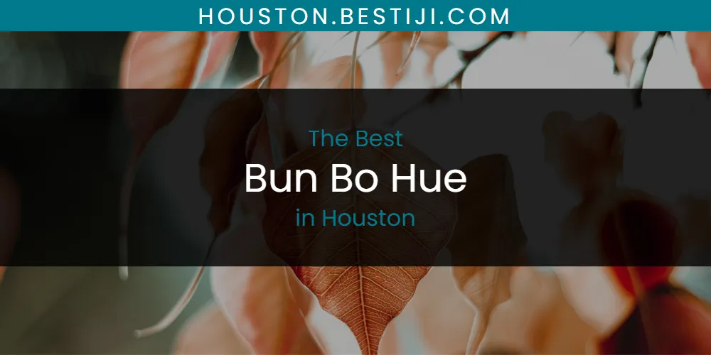 The Absolute Best Bun Bo Hue in Houston  [Updated 2025]